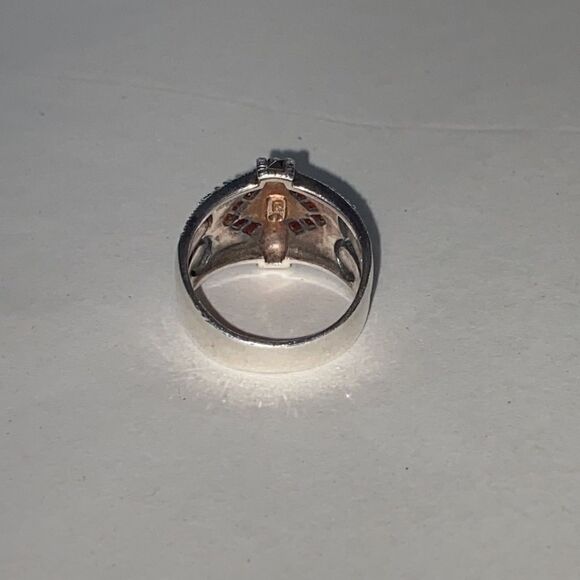 Sterling Marcastie w Rust Crystals Ring - Picture 6 of 8